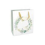 Braun + Company Sac cadeau Festif 18 x 21 x 8 cm, Blanc