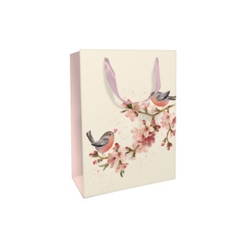 B+C Geschenktasche Cherry Blossom Love, Grösse: 26x36x13 cm