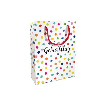 B+C Geschenktasche Happy Dots, Grösse: 26x36x13 cm