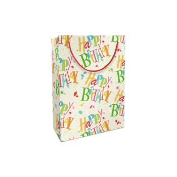 B+C Geschenktasche Birthday Dance, Grösse: 23x33x11cm