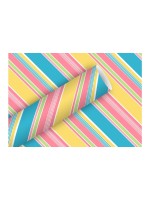 Braun + Company Papier cadeau Chicago 2 m x 70 cm, Bleu/Rose