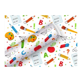 B+C Geschenkpapier 2mx70cm, Schule
