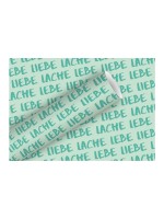 B+C Geschenkpapier 2mx70cm, Lebe, Liebe türkis