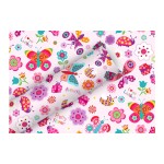 B+C Geschenkpapier 2mx70cm, Flying Friends hellrosa