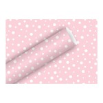 B+C Geschenkpapier 2mx70cm, Polka Dots zartrosa