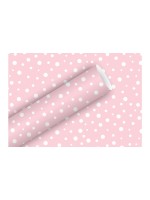B+C Geschenkpapier 2mx70cm, Polka Dots zartrosa