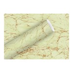 Braun + Company Papier cadeau Marbre 2 m x 70 cm, Doré/Vert