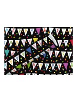 B+C Geschenkpapier 2mx70cm, Wimpel schwarz