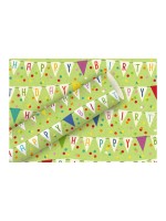 B+C Geschenkpapier 1,5mx70cm, By Nature Wimpel zartgrün