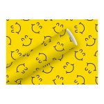 Braun + Company Papier cadeau By Nature Big Smile 2 m x 70 cm, Jaune