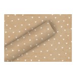 B+C Geschenkpapier 2mx70cm, By Nature Herzilein weiss