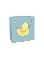 B+C Geschenktasche Ente Baby blau, Grösse: 18 x 21 x 8 cm