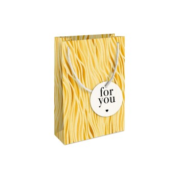 B+C Geschenktasche Waves, Grösse: 12 x 18 x 6 cm