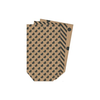 B+C Tüten Kraftpapier, Stripes, 16x26cm, 10 Stück