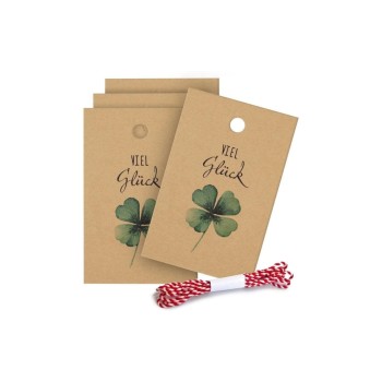 B+C Geschenkanhänger 5-teilig, Viel Glück