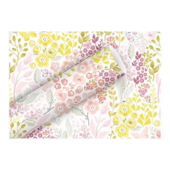 Braun + Company Papier cadeau Blooming, 2 m x 70 cm