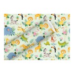 Braun + Company Papier cadeau Happy Animals, 2 m x 70 cm