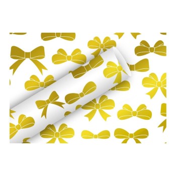 B+C Geschenkpapier 1,5mx70cm, 83 gm2, Schleifen gold B+C Geschenkpapier 1,5mx70cm, 83 gm2, Schleifen gold