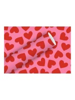 B+C Geschenkpapier 2mx70cm, 70 gm2, Herzen pink