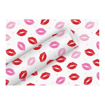 Braun + Company Papier cadeau Lèvres, 2 m x 70 cm