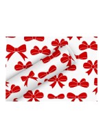 B+C Geschenkpapier 2mx70cm, 70 gm2, Schleifen rot