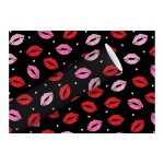 Braun + Company Papier cadeau Lèvres noir, 2 m x 70 cm