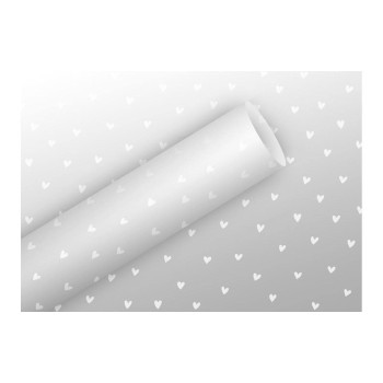 Braun + Company Film cadeau Coeurs, Blanc, 2.5 m x 70 cm Braun + Company Film cadeau Coeurs, Blanc, 2.5 m x 70 cm