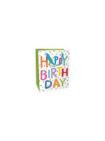 B+C Geschenktasche Happy Birthday, Grösse: 12x15x6cm