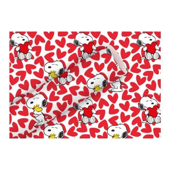 B+C Geschenkpapier Kraft 2mx70cm, Snoopy Love rot