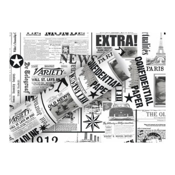 B+C Geschenkpapier 80g/m2, 70cm x 2 m, News