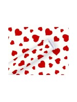 B+C Geschenkpapier 80g/m2, 70cm x 2 m, Lovely weiss rot