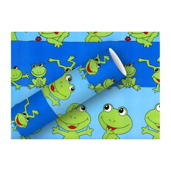 B+C Geschenkpapier 80g/m2, 70cm x 2 m, froggy