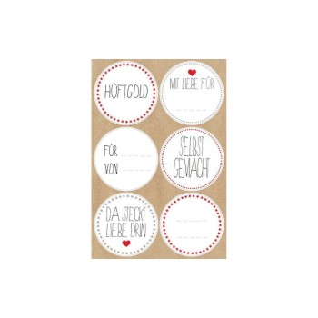 B+C Sticker Hüftgold, 4 Blatt, 24 Sticker