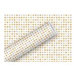 Braun + Company Papier cadeau Heart to Heart Or, 1.5 m x 70 cm