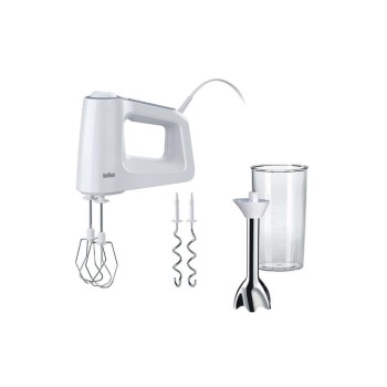 Braun Handmixer MultiMix 3 HM3107WH, 500 Watt, 5 Geschwindigkeitsstufen, Turbo Braun Handmixer MultiMix 3 HM3107WH, 500 Watt, 5 Geschwindigkeitsstufen, Turbo