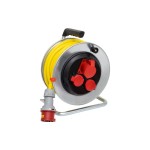Brennenstuhl Enrouleur de câble pour chantier BAT 290 25 m 1x CEE/5 + 2x T25