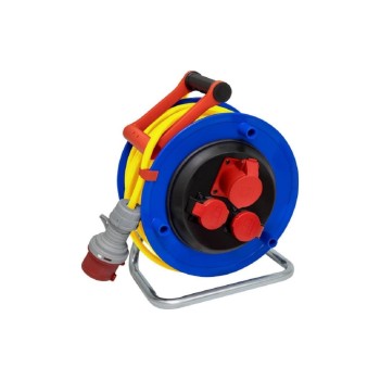 Brennenstuhl Enrouleur de câble pour chantier BAT ST 290 33 m 1x CEE/5 + 2x T25