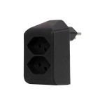 Brennenstuhl 2-fach Abzweigstecker drehbar, 300 Grad drehbar, ohne Schalter