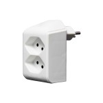 Brennenstuhl 2-fach Abzweigstecker drehbar, 300 Grad drehbar, ohne Schalter