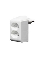 Brennenstuhl Fiche de branchement 2 x T13, pivotant à 300°, blanc