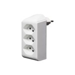 Brennenstuhl 3-fach Abzweigstecker drehbar, 300 Grad drehbar, ohne Schalter