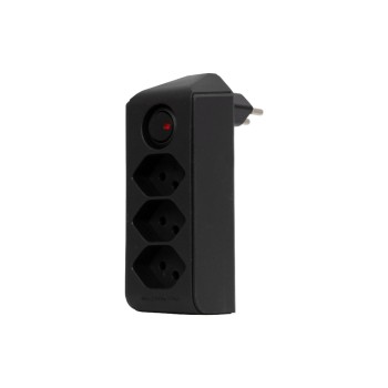 Brennenstuhl Fiche de branchement 3 x T13, pivotant à 300°, noir Brennenstuhl Fiche de branchement 3 x T13, pivotant à 300°, noir