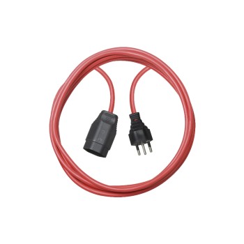 Kunststoff-Verlängerungscâble, 5m, rouge , 5m, rouge , 3-polig, T12/T13 Kunststoff-Verlängerungscâble, 5m, rouge , 5m, rouge , 3-polig, T12/T13
