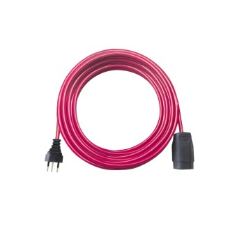 Kunststoff-Verlängerungscâble, 25m, rouge , 25m, rouge , 3-polig, T12/T13 Kunststoff-Verlängerungscâble, 25m, rouge , 25m, rouge , 3-polig, T12/T13