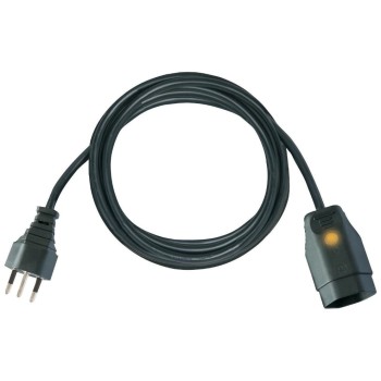 Kunststoff-Verlängerungscâble, 5m, noir, 5m, noir, 3-polig, T12/T13 Kunststoff-Verlängerungscâble, 5m, noir, 5m, noir, 3-polig, T12/T13