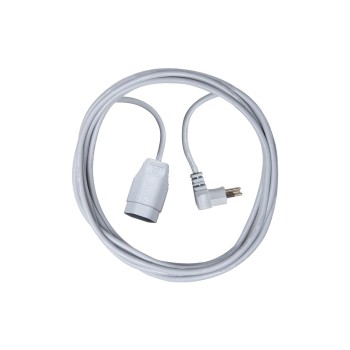 Kunststoff-Verlängerungscâble, 3m, blanc, 3m, blanc, 3-polig, T12/T13 Kunststoff-Verlängerungscâble, 3m, blanc, 3m, blanc, 3-polig, T12/T13