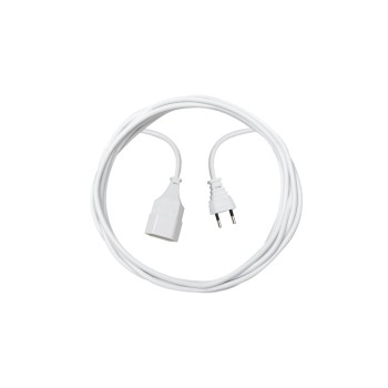 Kunststoff-Verlängerungscâble, 2m, blanc, 2m, blanc, 2-polig, T11/T11 Kunststoff-Verlängerungscâble, 2m, blanc, 2m, blanc, 2-polig, T11/T11