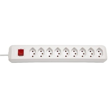 Brennenstuhl Eco-Line multiprises, 9xT13, avec Schalter, blanc, 2m câble Brennenstuhl Eco-Line multiprises, 9xT13, avec Schalter, blanc, 2m câble