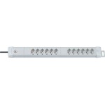 Brennenstuhl Premium-Line multiprises, 12xT13, sans interrupteur, gris clais, câble 3m