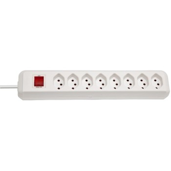 Brennenstuhl Swiss-Line Steckdosenleiste, 8xT13, with Schalter, white, 1.5m cable Brennenstuhl Swiss-Line Steckdosenleiste, 8xT13, with Schalter, white, 1.5m cable
